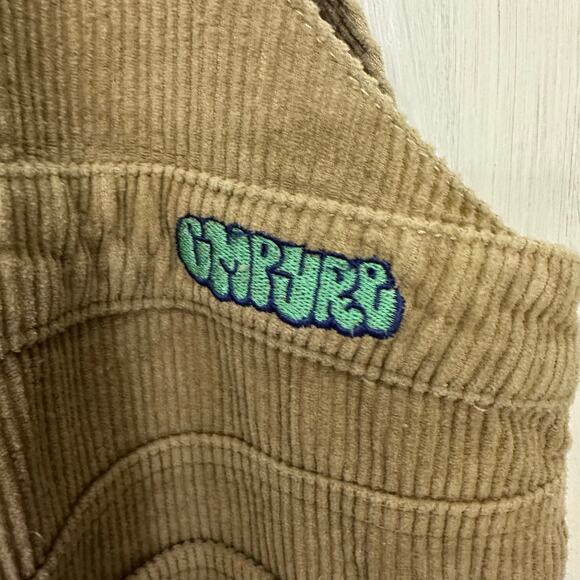 Empyre Suzie Corduroy Tan Bib Overalls Jumpsuit Small 100% Cotton Y2K 90s Skater - Picture 8 of 12